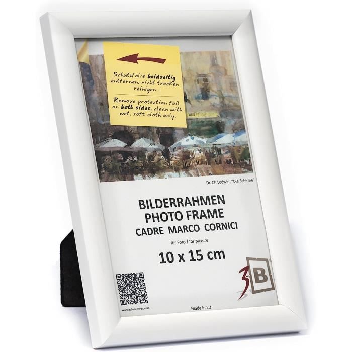 Rahmengalerie24 cadre photo 70x70 cm cadre bois blanc verre