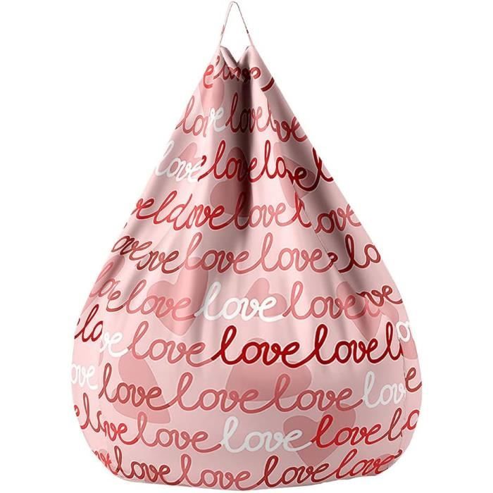 Pouf Enfant Ado Adulte Housse De Pouf Poire Sans Remplissage - 100x120cm, Rangement Jouets, Décoration Salon Chambre Sac Haricots Housse Motif Terre 3D