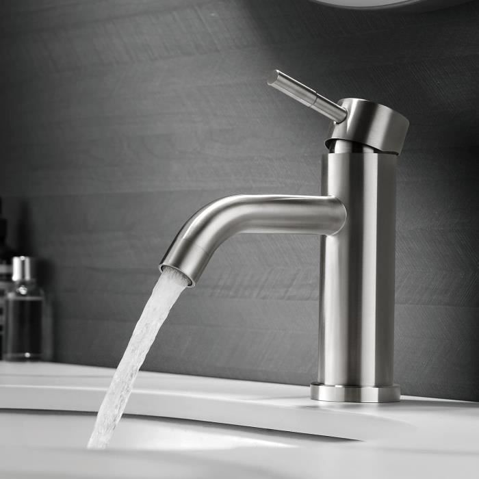 Robinet De Salle De Bain Noir Mat – Mitigeur Monocommande Design Et économique - 9