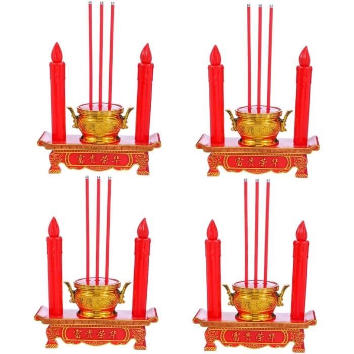 Uyuni Lighting Bougie conique LED, 25 cm, 2 pièces, rouge | Finnish