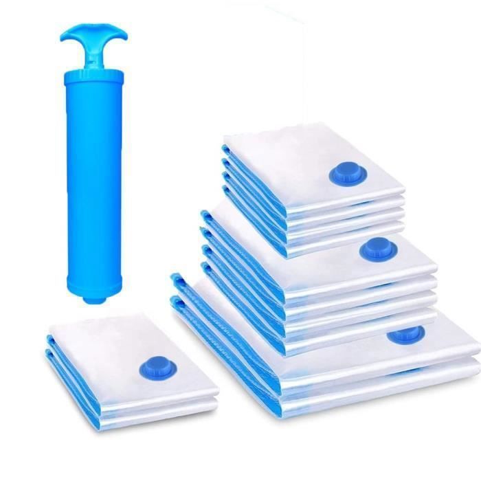 Lot De 16 Sacs De Rangement Sous Vide Avec Pompe Électrique - 4 Tailles, Pour Vêtements, Couettes, Voyage - Gain De Place 80%