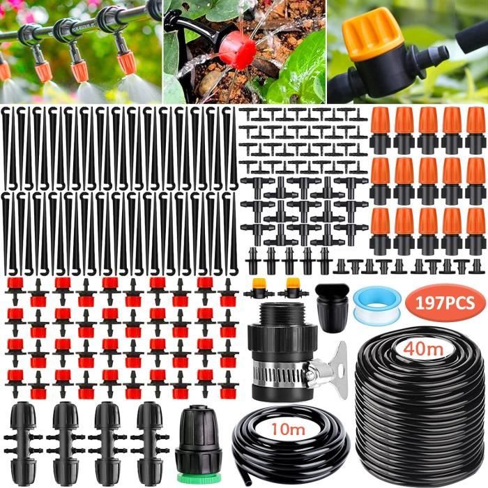 Système d'irrigation de jardin, 30M 5M DIY Kit d'irrigation goutte à