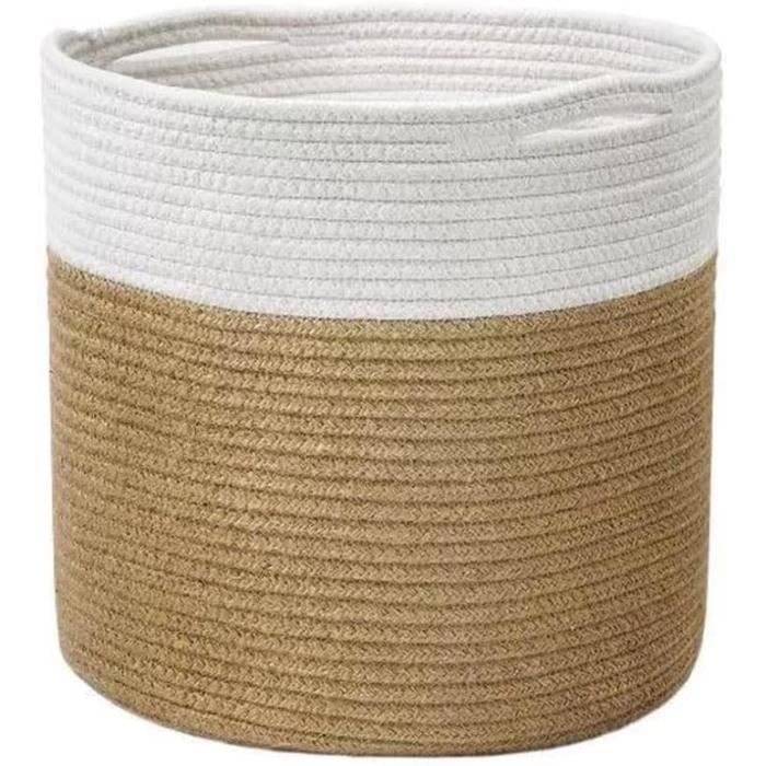 Panier Mural, Paniers en Corde de Coton avec Bacs de Rangement à