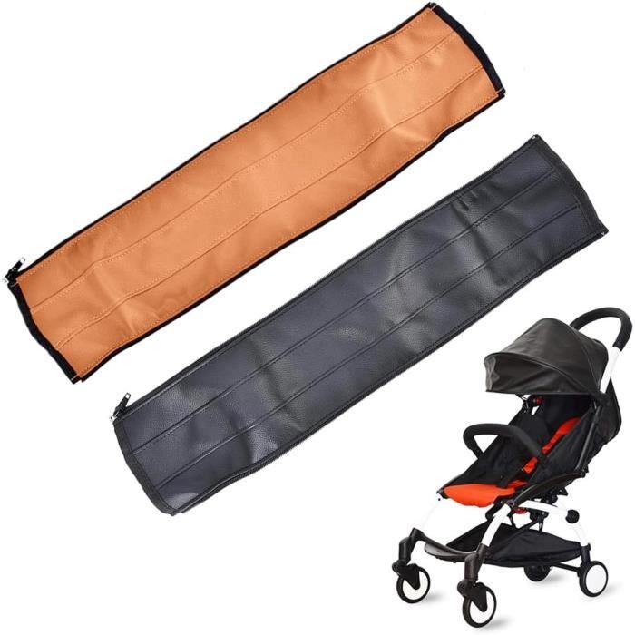 2 Pieces Housse Poussette Mains en CuirHousse de Poignée de Poussette UniverselleHousse de Protection