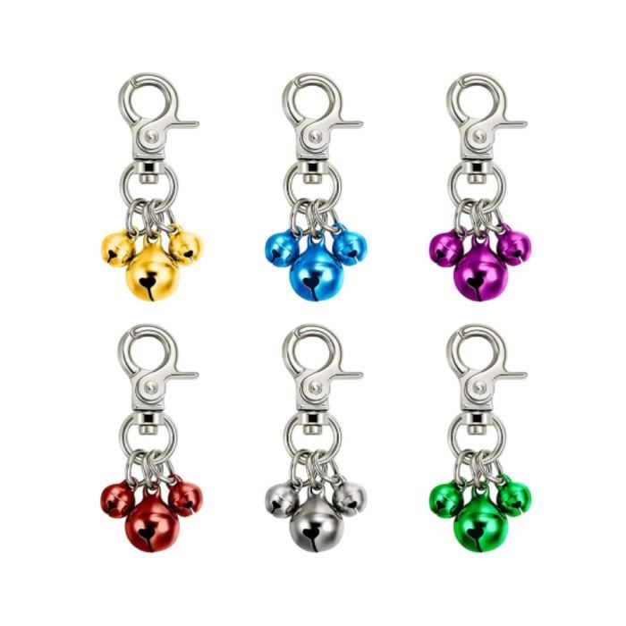 Cloches pour Animaux - 6 Pcs - Son Clair - Pour Colliers de Chien - Empêche Évasion