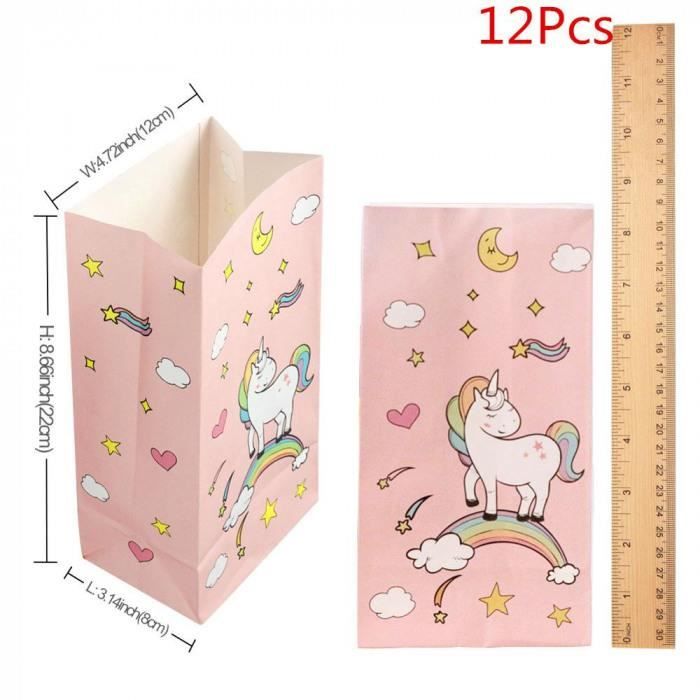 Yuchisx 10 Pieces Sac Cadeau Licorne Sac De Bonbon Licorne Sac De Cordon Licorne Cordon Parti Sacs Cadeaux De Licorne Fete Anniversaire Licorne Sac A Dos Pour Enfant Fille Cuisine Maison Decorations