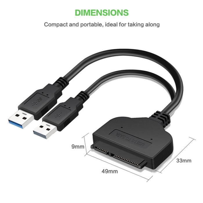 Adaptateur USB 2.0 vers SATA pour Disque 2.5