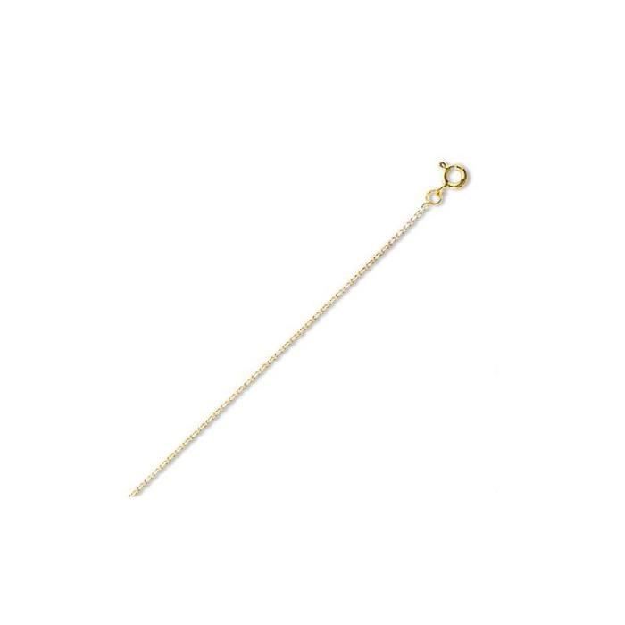 Chaine forçat ronde en Or jaune 18 carats de fabrication française