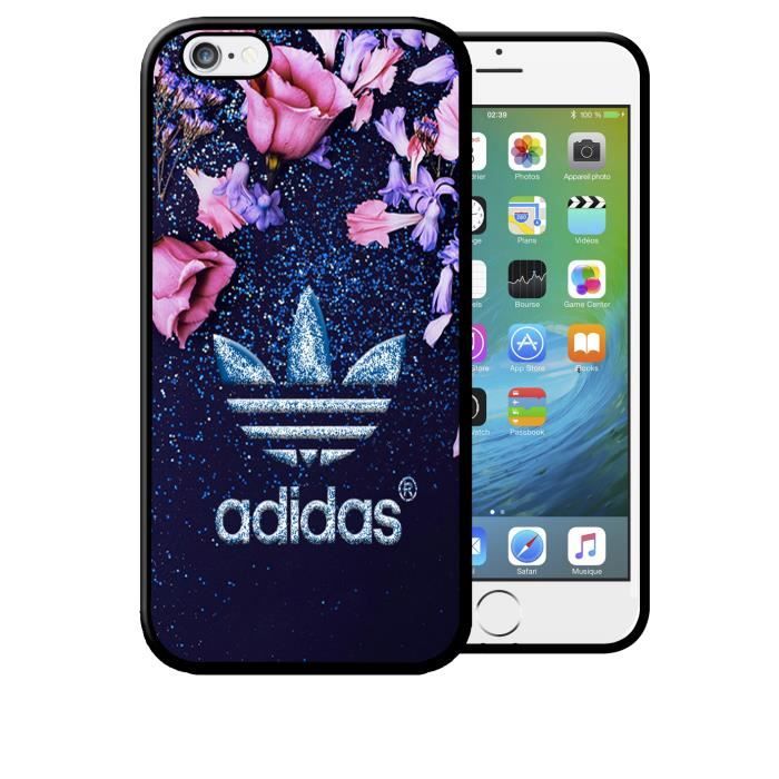 Coque iPhone 6 PLUS Adidas P tales de Roses Bleut es Swag Neuf