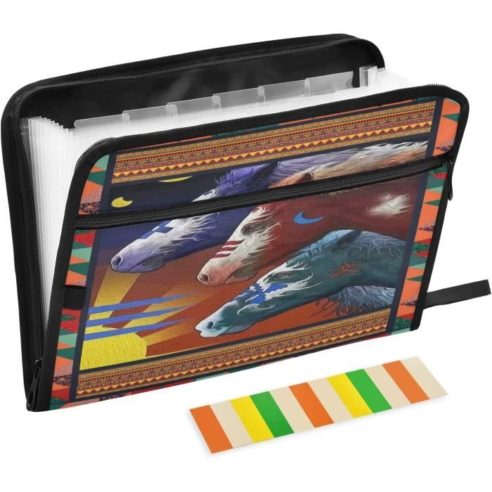 Trieur Portable En Toile Extensible Format A4 13 Poches Avec