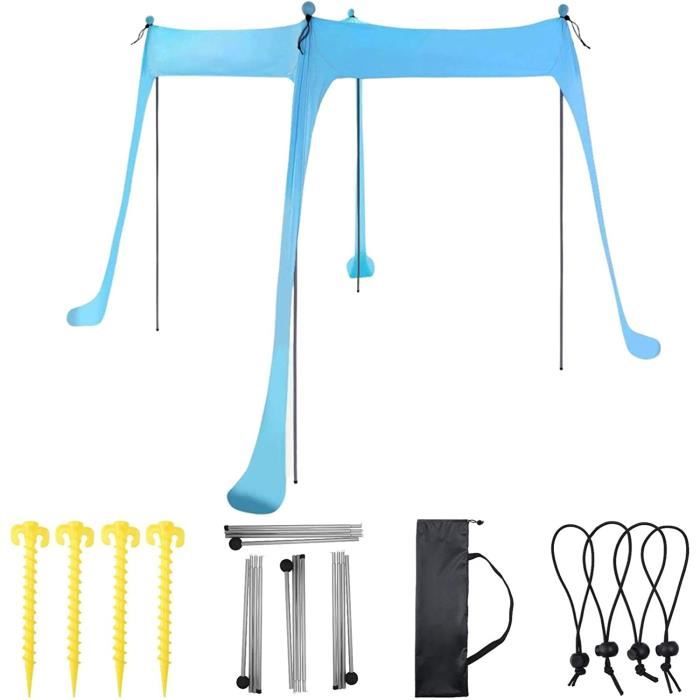 Tente de Plage en Lycra,Abri Solaire escamotable - Poteaux de Tente, poteaux d'auvent pour