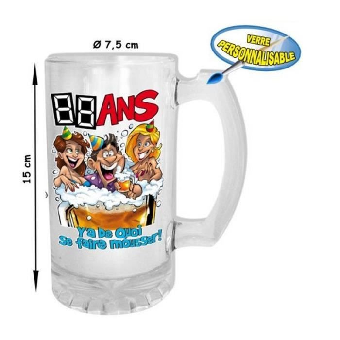 Chope Humour Anniversaire Personnalisable Cdiscount Maison Chope Humour Anniversaire Personnalisable Cdiscount Maison