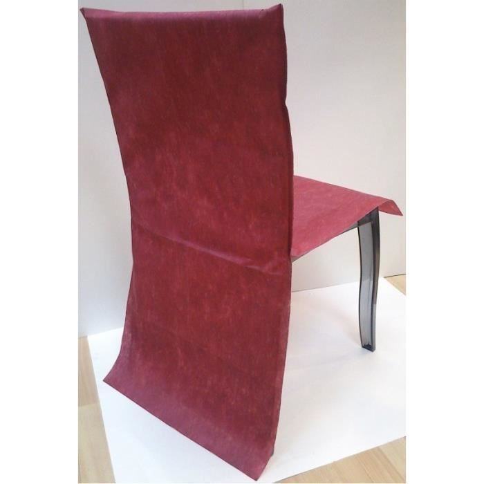 10 Housses De Chaise De Mariage Jetables Bordeaux Achat