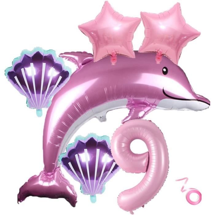 Ensemble De Ballons Dauphins 9e Anniversaire Fille Rose Anniversaire Fille Anniversaire Ballon Dauphins 9 Ans Decoration D An P1662 Cdiscount Maison