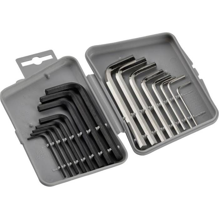 Jeu de clés Allen coudée 6 pans 16 pièces métriques et SAE (pouces) Cdiscount Bricolage
