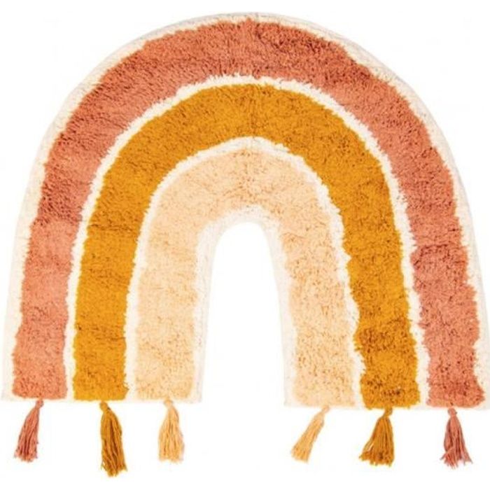 Tapis de sol arc-en-ciel Earth - Rose - Orange - 100 % coton