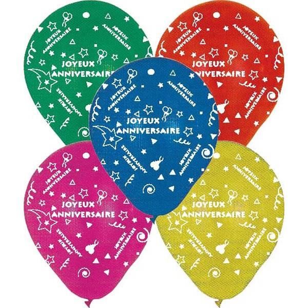 10 Ballons Joyeux Anniversaire Multi Bio Multicolore Achat Vente Ballon Decoratif Cdiscount