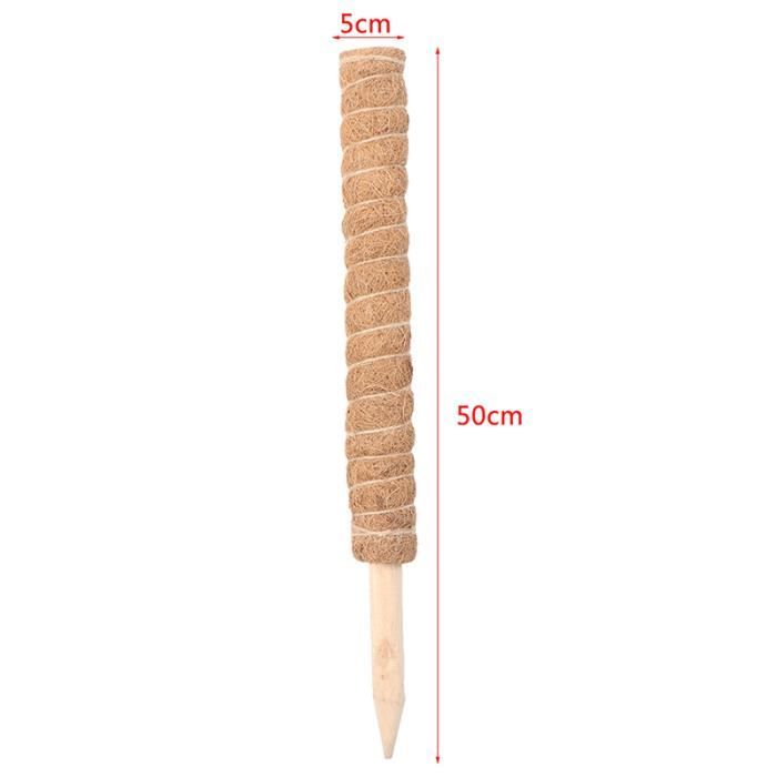 SWANEW Tuteur De Coco 4pcs Pour Plante Awemoz Bâton De Coco Extensible Avec 20 Etiquettes Plante