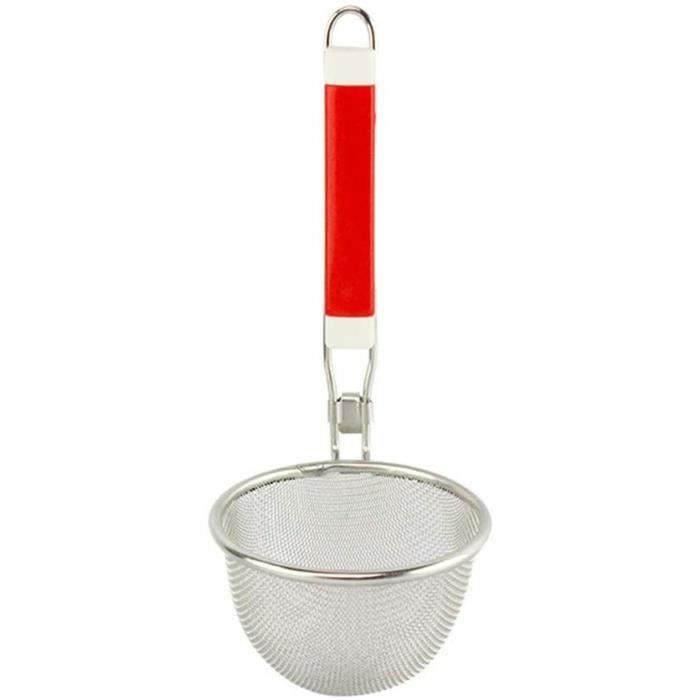 Passoire à maille fine, tamis conique en acier inoxydable avec long manche pour thé, martini (doré