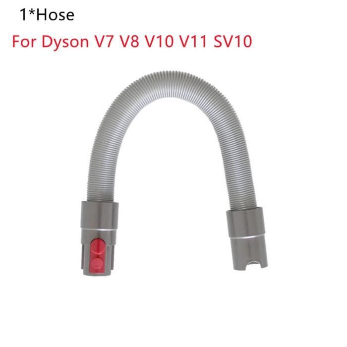 Buse Crevice Flexible Pour Aspirateur Dyson V7 à V15 - 58cm, ABS/Caoutchouc, Avec Verrou Gâchette Et Brosse