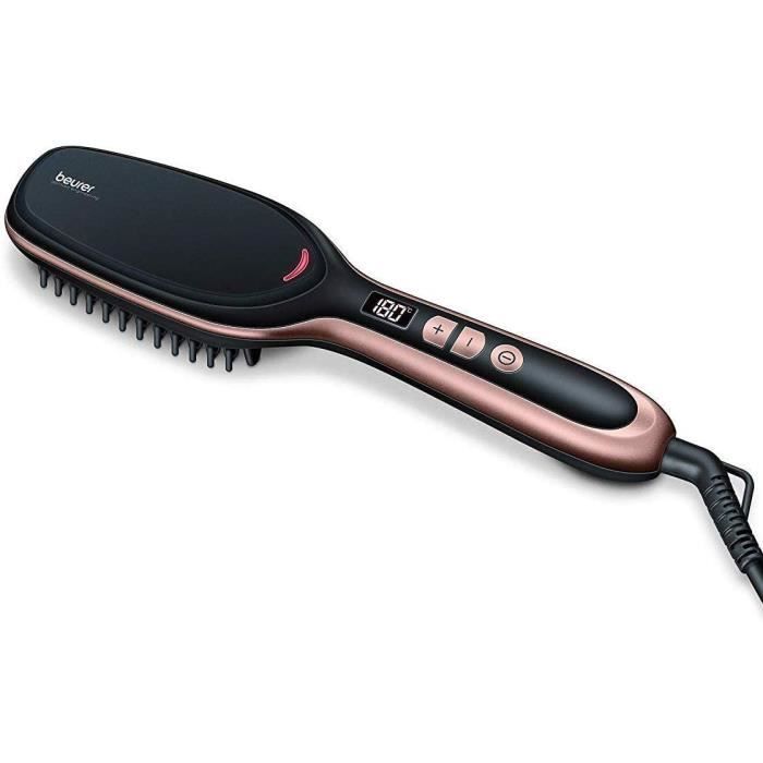 HS 60 STYLE PRO - Brosse lissante à technologie ionique et revêtement en titane - écran LED et arret automatique - Noir/Cuivre