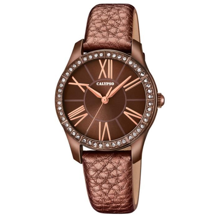 Montre Analogique Calypso - Résistance à L'eau 100 M - Boîtier Polycarbonate - Bracelet Acier