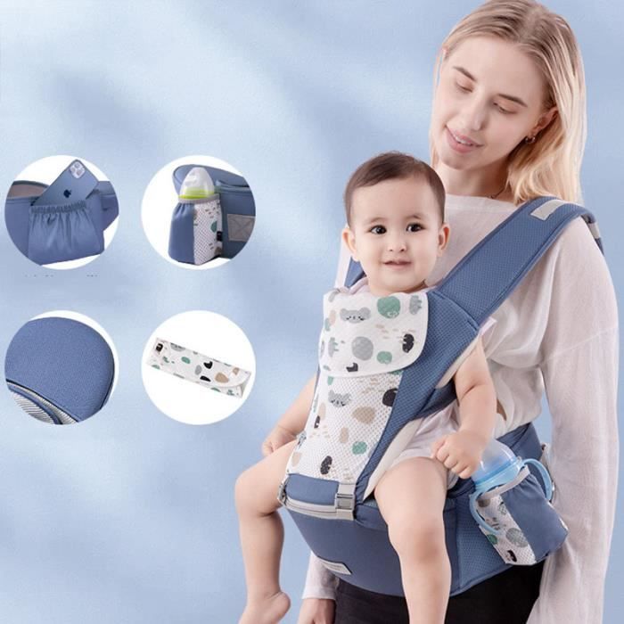 Porte-bébé Ergonomique Léger - Pour Bébés De 0 à 24 Mois (3-20 Kg) - Portage Face, Dos Ou Hanche