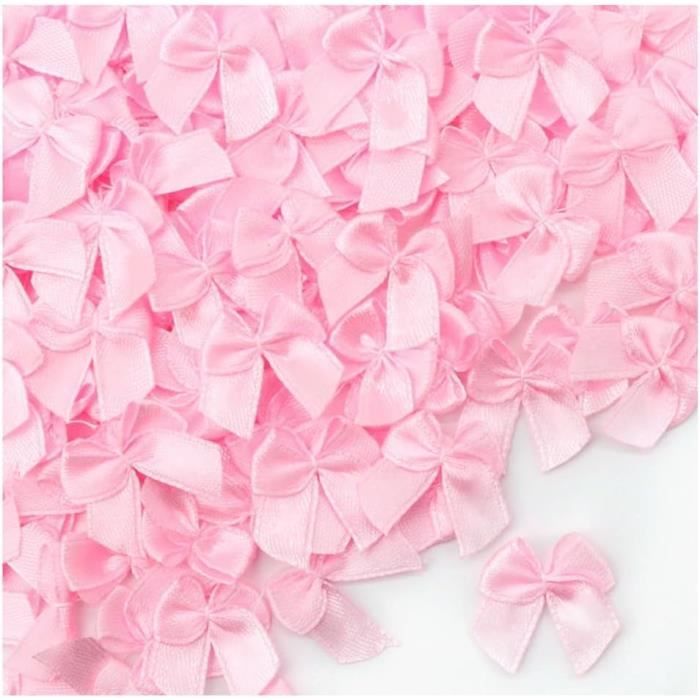 Stickers Ongles Nœuds à Paillettes - Rose