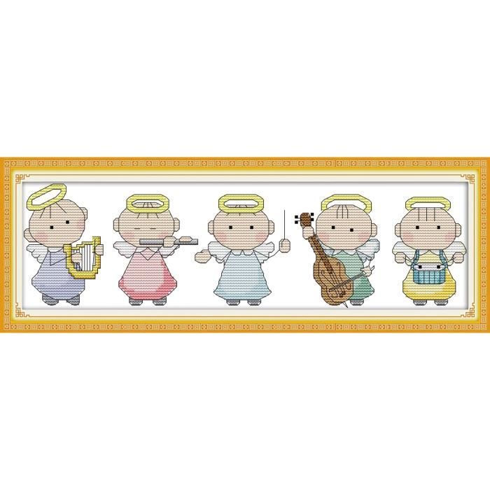 Kit Broderie Point De Croix Lucas - Motif Deux Chouettes 14x14 Cm, Toile Zweigart, Fils Anchor, Niveau 3/5 - 12