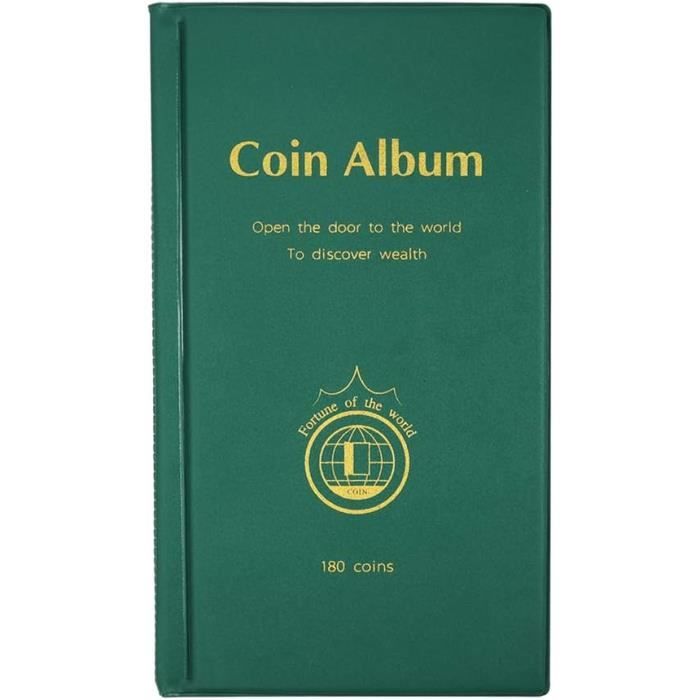 Lot De 2 Albums à Pièces 300 Pochettes – Classeur Numismatique En Cuir PU – 10 Pages Chacun – Pour Euros, Médailles, Jetons