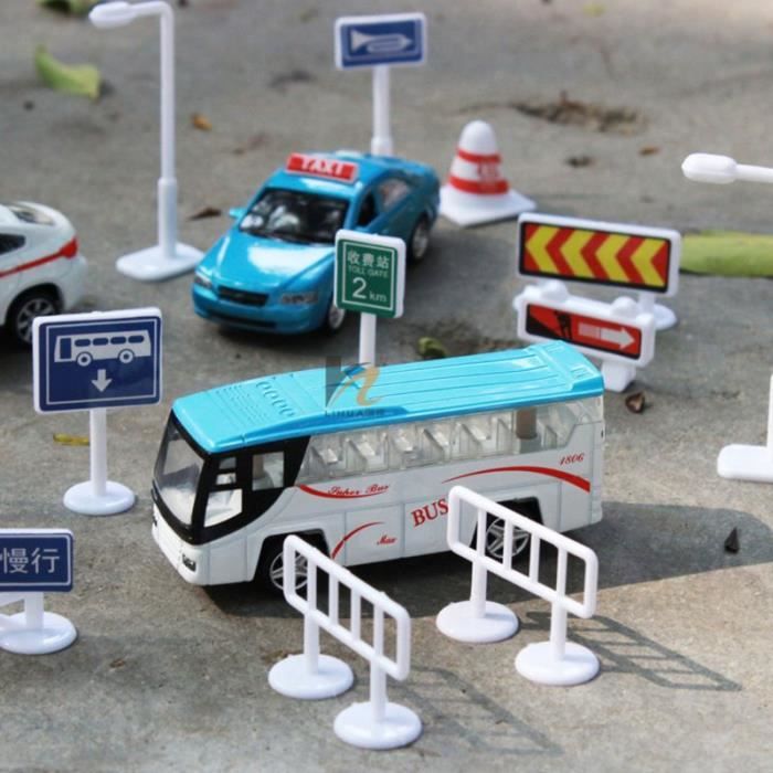 56 Pièces Panneaux De Signalisation Miniatures – Jouet Éducatif Pour Apprendre Le Code De La Route