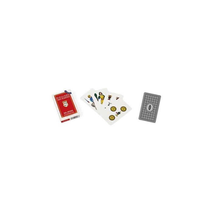 Jeu de cartes Dal Negro Siciliane N.20 100% Plastique - Scopa et Briscola - 40 cartes