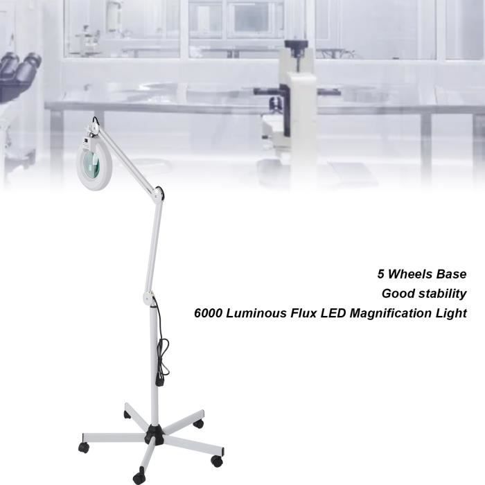SOULONG Lampe Loupe LED De Table Pliable Avec Support De Pince 8X