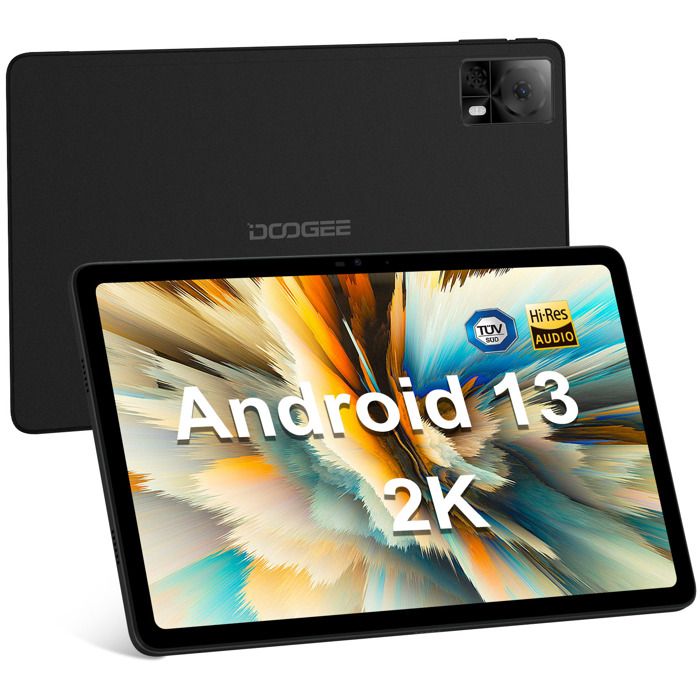 Tablette Tactile DOOGEE T20S 10 Écran 2K batterie 7500mAh 15Go+128Go Android 13 – Dual SIM 4G WIFI -13+5MP/Widevine L1 PC – Noir