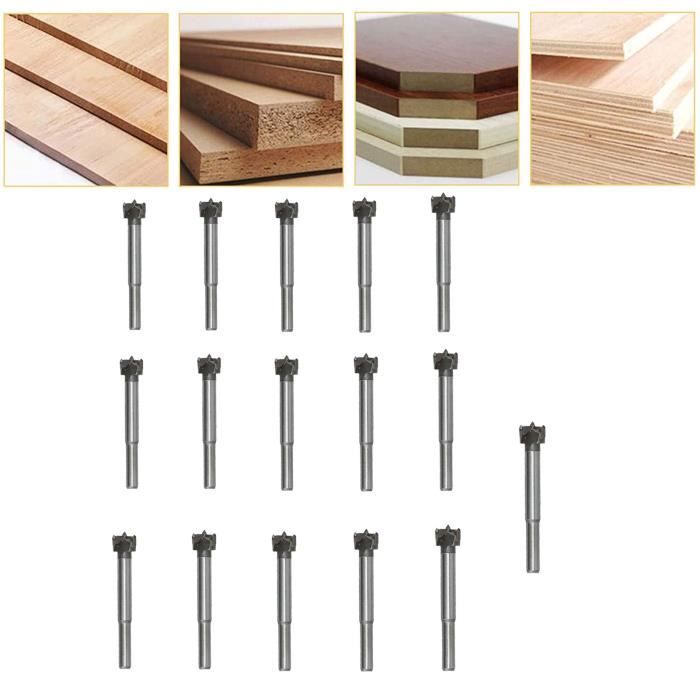 Coffret 5 Mèches à Bois Flintronic – Tige Hexagonale, 15~30mm
