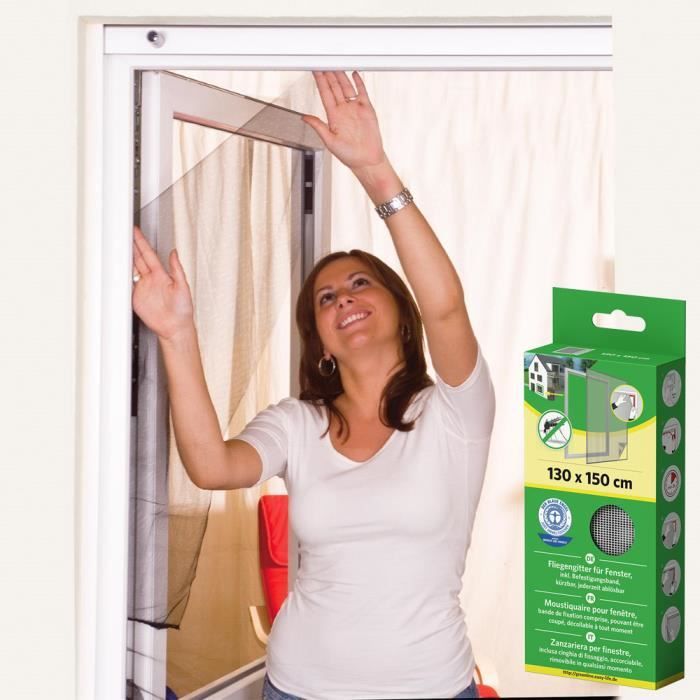 #w80 x h110cm BRICOLAGE Fenêtre moustiquaire moustiquaire ménage Velcro auto-adhésif installation simple été moustiquaire peut être taille personnalisée 