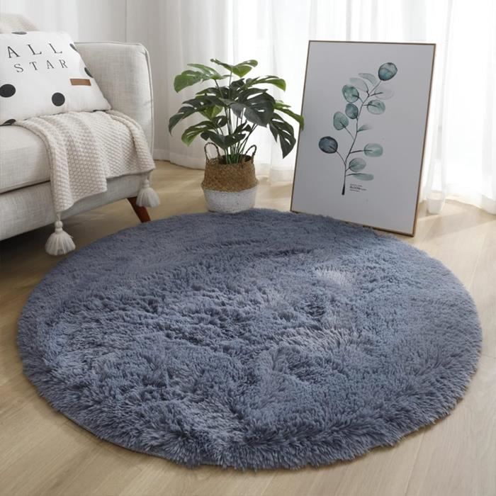 Tapis Rond Motif Léopard - 80 Cm, Doux, Antidérapant, Lavable En Machine, Pour Salon, Chambre, Salle à Manger