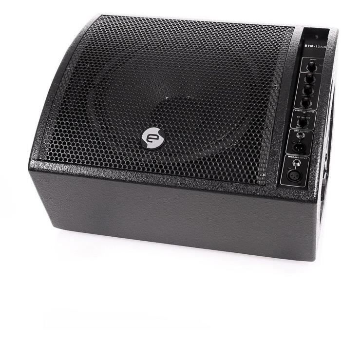 ELOKANCE STM 12AS Enceinte retour de scène amplifiée 180W HP 12" Filtre antilarsen