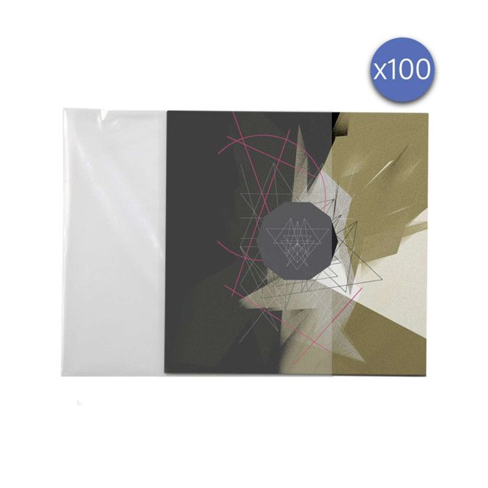 100 Pochettes Vinyles 12 Pouces Épaissies 100 Microns - Protection UV & Anti-Déchirure Pour Disques 33 Tours
