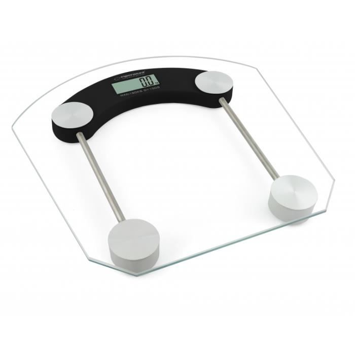 Pèse Personne PILATES en verre Esperanza EBS008K Noir