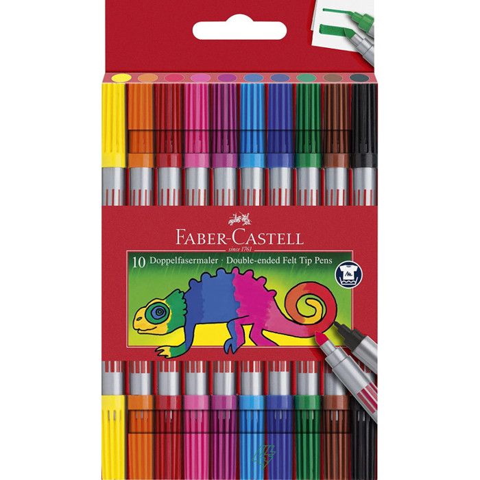 Faber Castell Pochette 10 Feutres Double Pointes Achat Vente Feutres Faber Castell 10 Feutres Cdiscount