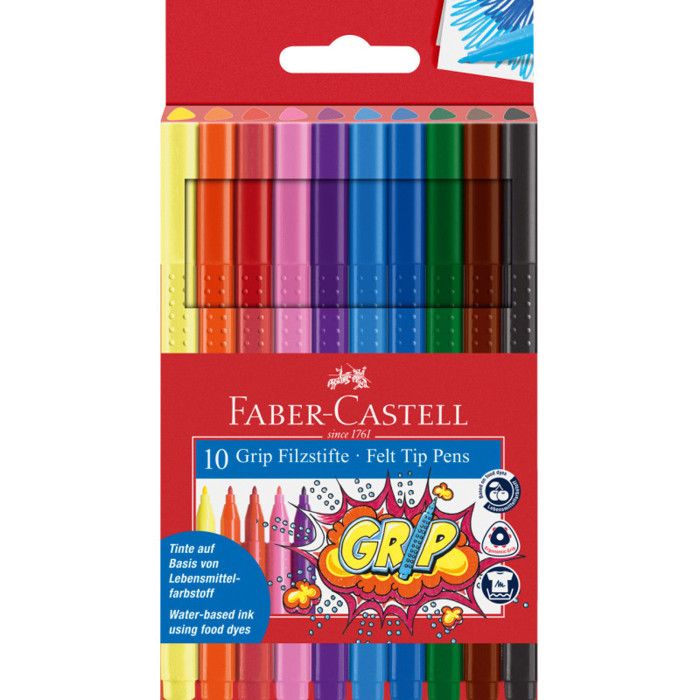 Faber Castell Pochette 10 Feutres Grip Colour Achat Vente Marqueur Faber Castell 10 Feutres Cdiscount