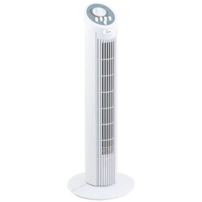 DAKOTA - Ventilateur colonne H74cm 50W blanc oscillant