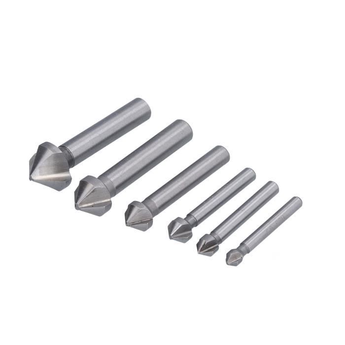 Foret à Chanfreiner 90° 3 Cannelures - Pour Bois, Métal, PVC - Taille 10,4 Mm - Acier Rapide HSS - 3