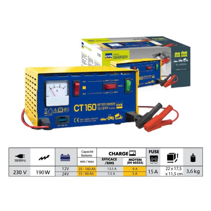 CHARGEUR TRADITIONNEL CT 160 GYS 024106