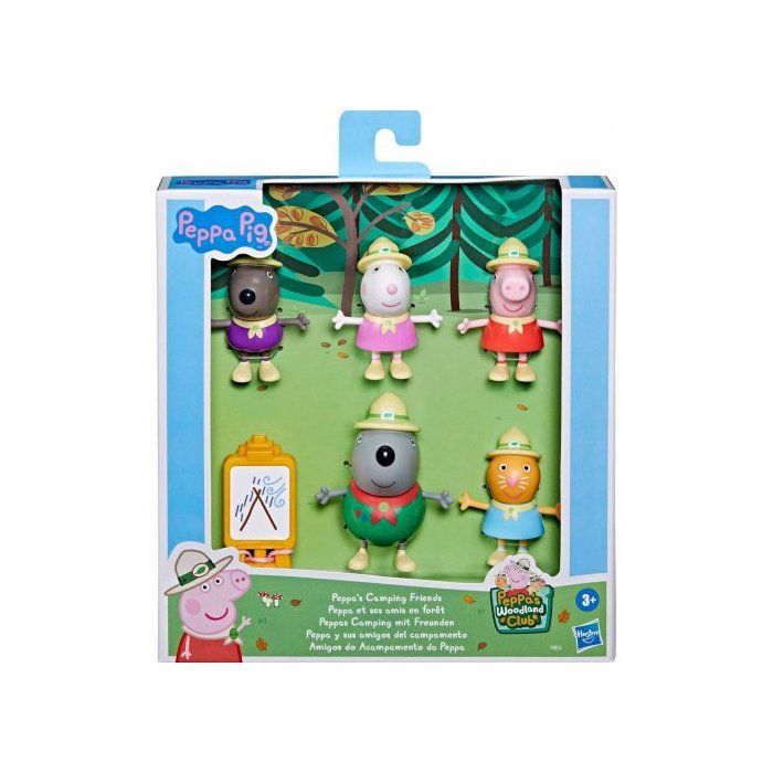 Coffret Peppa Pig : Peinture en Foret - 5 figurines + 1 Accessoire - Set Jouet enfant Peppa Le Cochon + carte Offerte