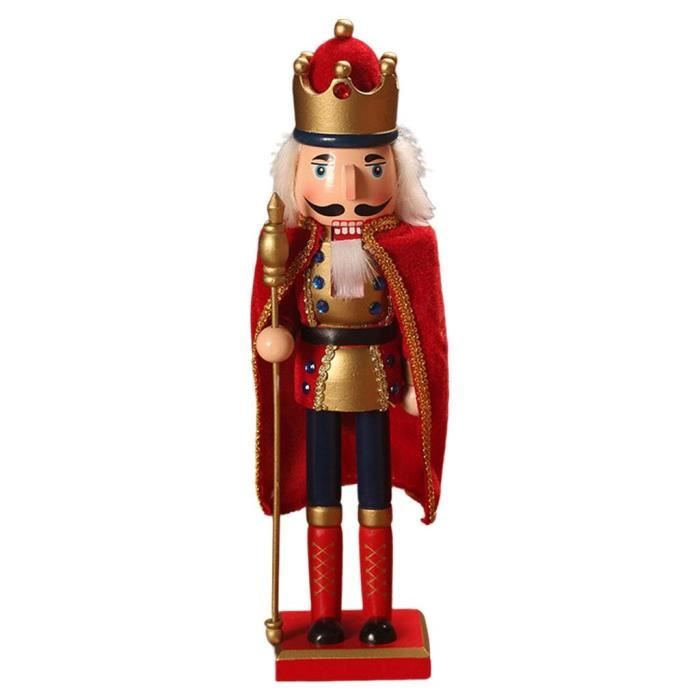Casse-Noisette Soldat Décoratif 38cm - Ornement De Noël En Bois - Décoration D'intérieur Classique