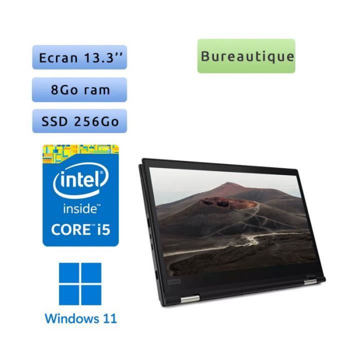 Lenovo Thinkpad Yoga X380 - Windows 11 - i5 8Go 256Go SSD - 13.3 - Webcam - Ordinateur Portable PC - Lenovo
