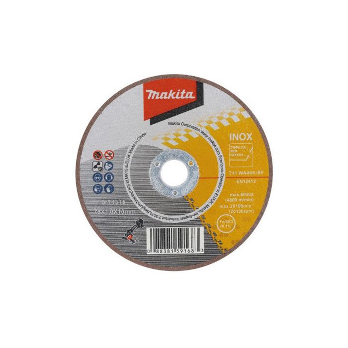 Disques à tronçonner MAKITA D 74815 5 Ø76mm Oxyde d'aluminium 5 pièces