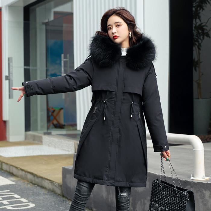 Manteau femme fourrure noir clearance